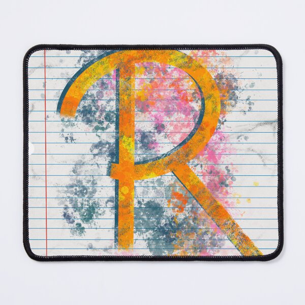 Item preview, Abstract Letter R Splatter - Energetic Notebook Initial Art designed and sold by TheArtOfTreble.