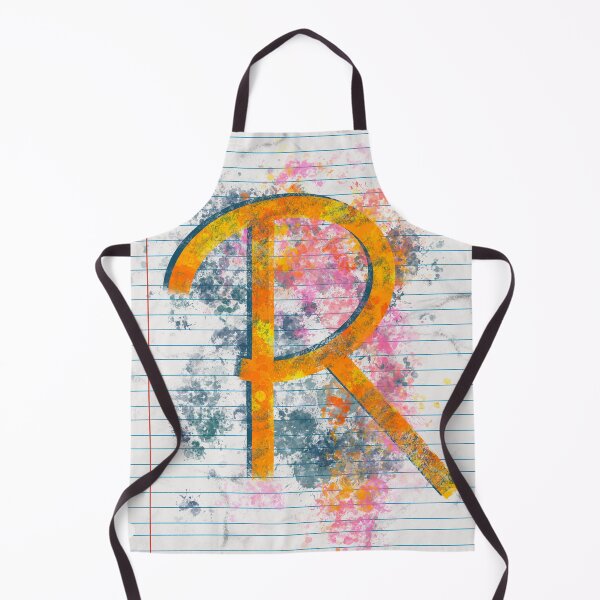 Item preview, Abstract Letter R Splatter - Energetic Notebook Initial Art designed and sold by TheArtOfTreble.