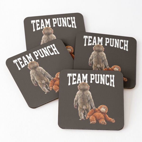 Item preview, Team Punch baby macaque monkey designed and sold by FatBirdie.