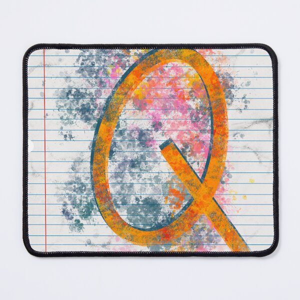 Item preview, Abstract Letter Q Splatter - Vibrant Notebook Initial Art designed and sold by TheArtOfTreble.