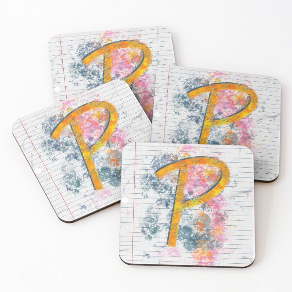 Item preview, Abstract Letter P Splatter - Vibrant Notebook Initial Art designed and sold by TheArtOfTreble.