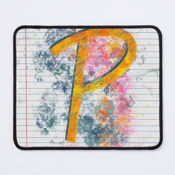 Item preview, Abstract Letter P Splatter - Vibrant Notebook Initial Art designed and sold by TheArtOfTreble.