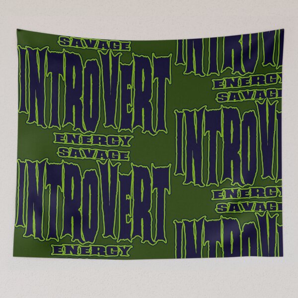 Item preview, Savage Introvert Energy – Bold Typographic Anti Social Shirt designed and sold by AreKreative.