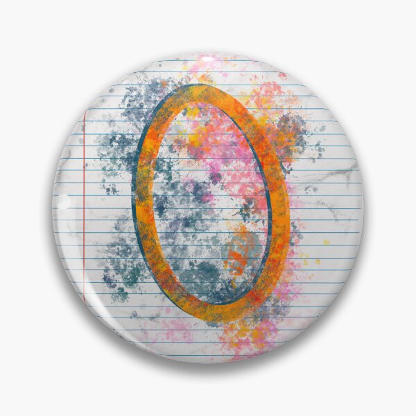 Item preview, Abstract Letter O Splatter - Vibrant Notebook Initial Art designed and sold by TheArtOfTreble.