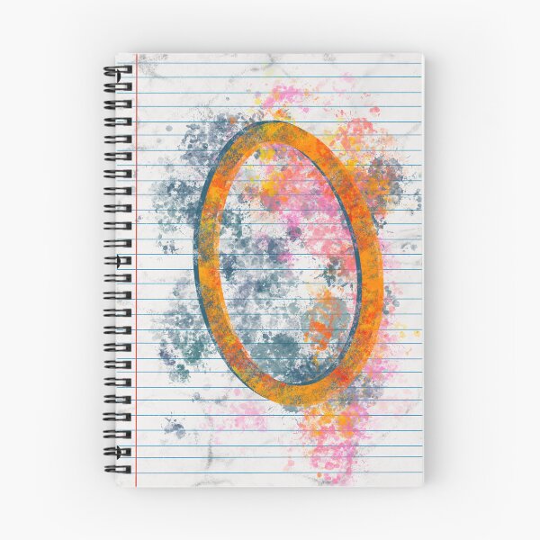 Item preview, Abstract Letter O Splatter - Vibrant Notebook Initial Art designed and sold by TheArtOfTreble.