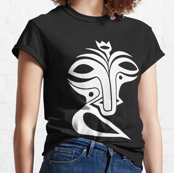 Maske Totem Naturgeist weiss Classic T-Shirt
