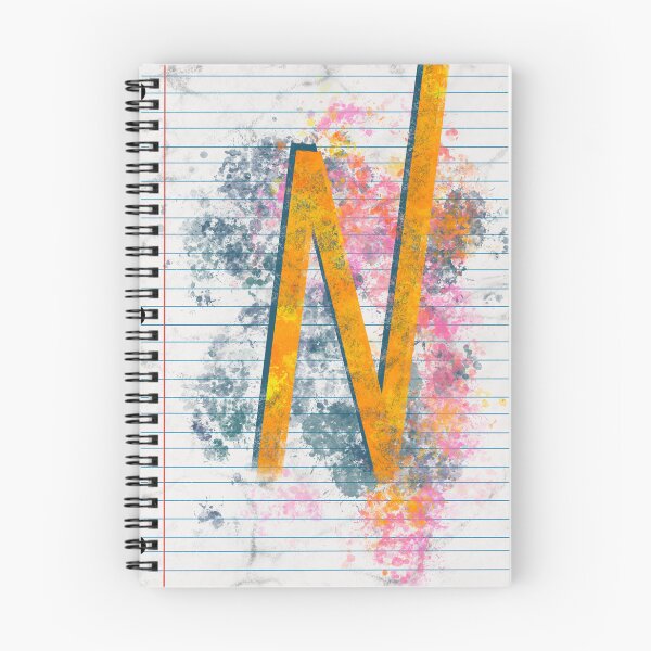 Item preview, Abstract Letter N Splatter - Vibrant Notebook Initial Art designed and sold by TheArtOfTreble.