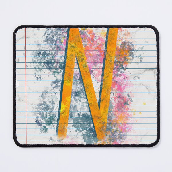 Item preview, Abstract Letter N Splatter - Vibrant Notebook Initial Art designed and sold by TheArtOfTreble.