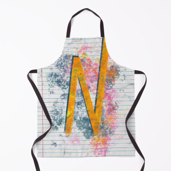 Item preview, Abstract Letter N Splatter - Vibrant Notebook Initial Art designed and sold by TheArtOfTreble.
