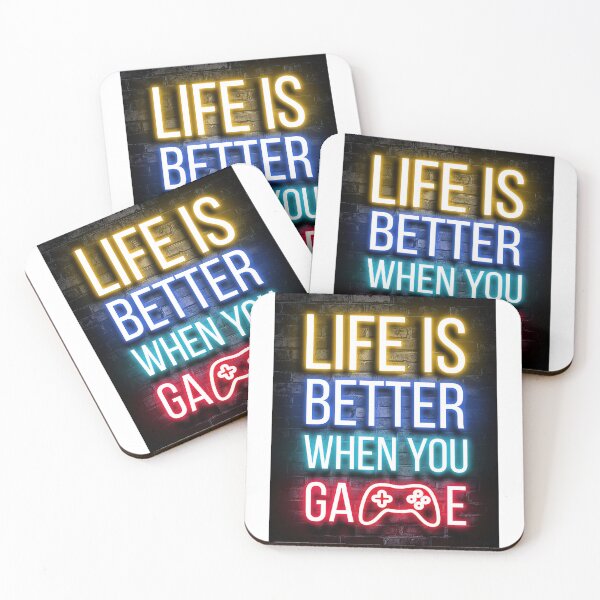 Item preview, "Life Is Better When You Game" Neon Sign Design - Gamer Phrase Style designed and sold by Hipatye26.