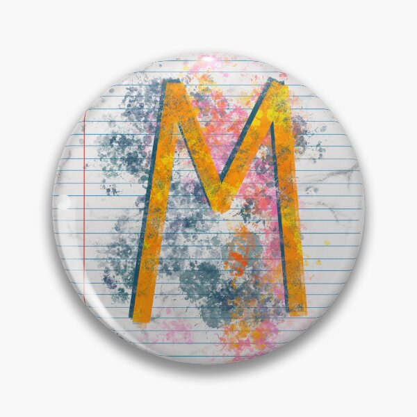 Item preview, Abstract Letter M Splatter - Vibrant Notebook Initial Art designed and sold by TheArtOfTreble.