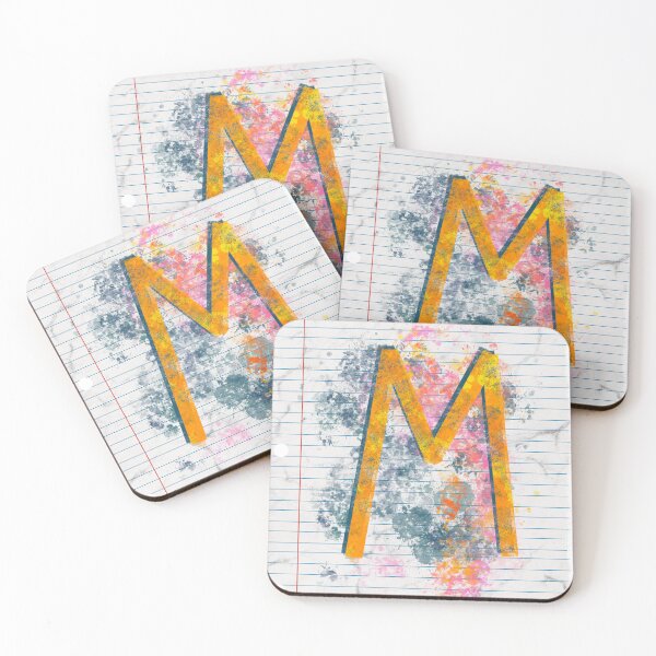 Item preview, Abstract Letter M Splatter - Vibrant Notebook Initial Art designed and sold by TheArtOfTreble.