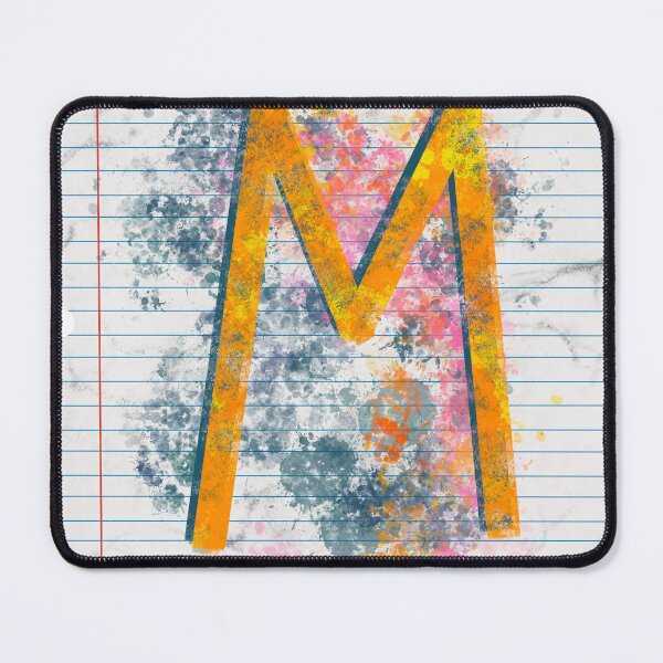 Item preview, Abstract Letter M Splatter - Vibrant Notebook Initial Art designed and sold by TheArtOfTreble.