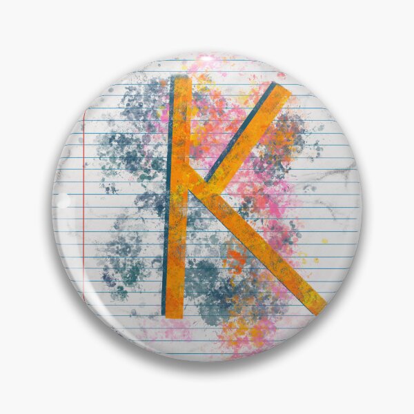 Item preview, Abstract Letter K Splatter - Vibrant Notebook Initial Art designed and sold by TheArtOfTreble.