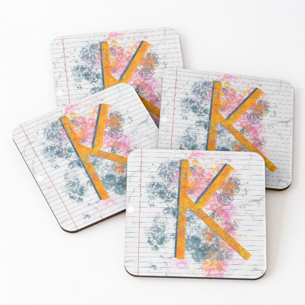 Item preview, Abstract Letter K Splatter - Vibrant Notebook Initial Art designed and sold by TheArtOfTreble.