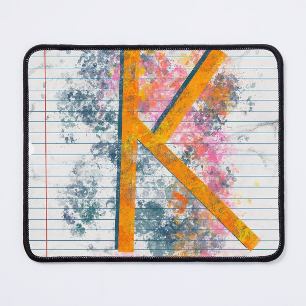 Item preview, Abstract Letter K Splatter - Vibrant Notebook Initial Art designed and sold by TheArtOfTreble.