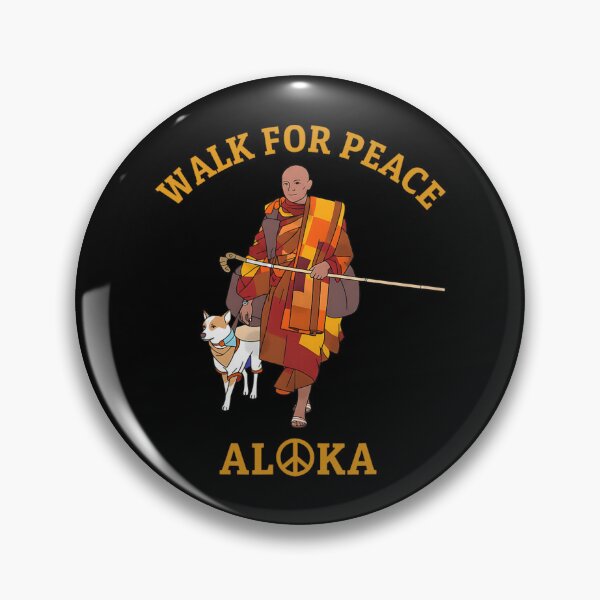 Item preview, Walk for Peace Monks with Aloka Dog  designed and sold by CristHuds.