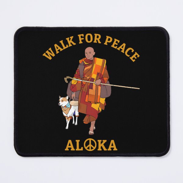 Item preview, Walk for Peace Monks with Aloka Dog designed and sold by CristHuds.