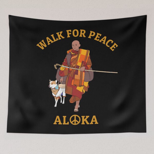 Item preview, Walk for Peace Monks with Aloka Dog  designed and sold by CristHuds.