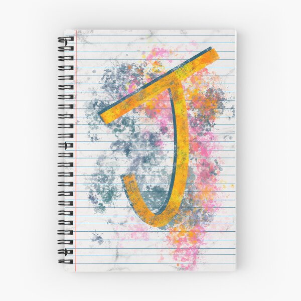 Item preview, Abstract Letter J Splatter - Vibrant Notebook Initial Art designed and sold by TheArtOfTreble.