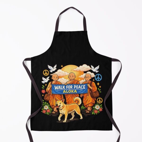 Item preview, Walk for Peace Monks with Aloka Dog designed and sold by CristHuds.