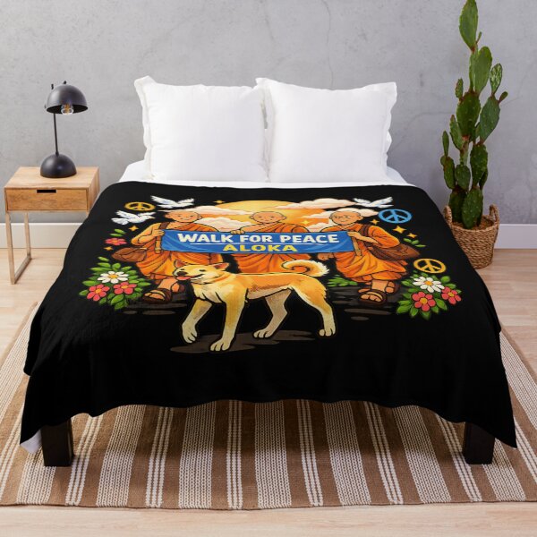 Item preview, Walk for Peace Monks with Aloka Dog  designed and sold by CristHuds.