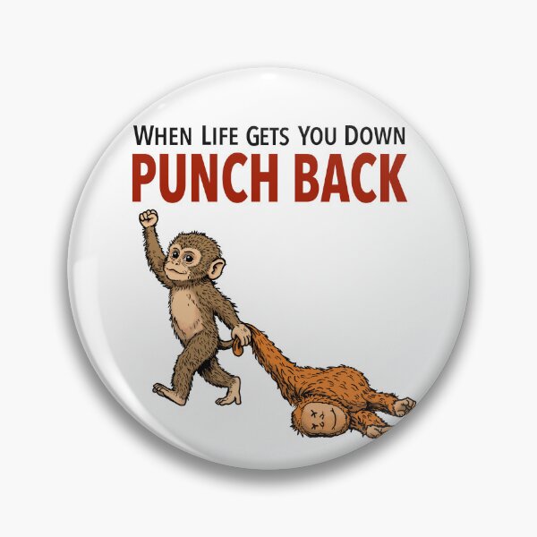 Item preview, Punch the monkey when life gets you down punch back designed and sold by VeryEnglishGent.