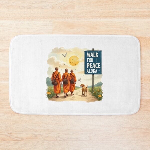 Item preview, Walk for Peace Monks with Aloka Dog  designed and sold by CristHuds.