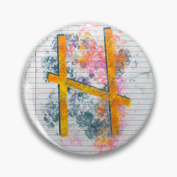 Item preview, Abstract Letter H Splatter - Vibrant Notebook Initial Art designed and sold by TheArtOfTreble.