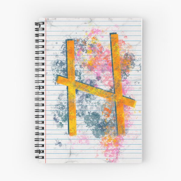 Item preview, Abstract Letter H Splatter - Vibrant Notebook Initial Art designed and sold by TheArtOfTreble.