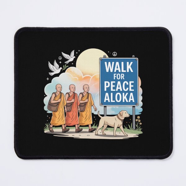 Item preview, Walk for Peace Monks with Aloka Dog designed and sold by CristHuds.