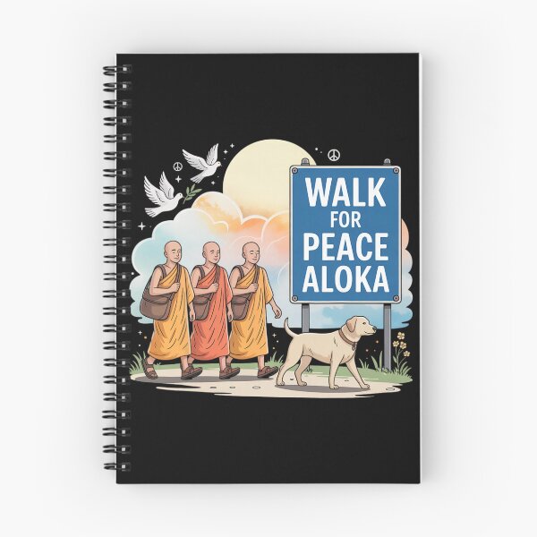 Item preview, Walk for Peace Monks with Aloka Dog designed and sold by CristHuds.