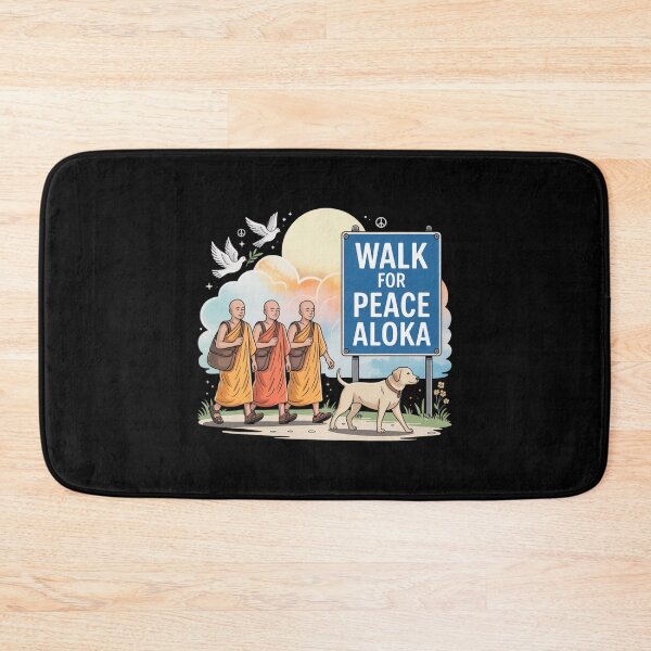 Item preview, Walk for Peace Monks with Aloka Dog designed and sold by CristHuds.