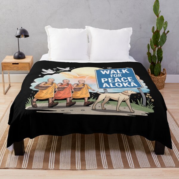 Item preview, Walk for Peace Monks with Aloka Dog designed and sold by CristHuds.
