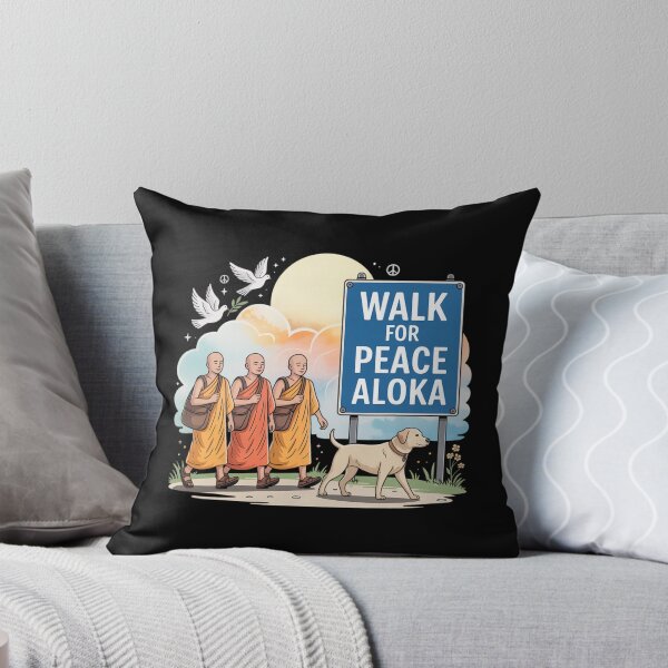 Item preview, Walk for Peace Monks with Aloka Dog designed and sold by CristHuds.