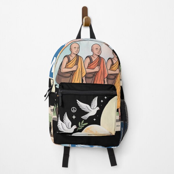 Item preview, Walk for Peace Monks with Aloka Dog designed and sold by CristHuds.