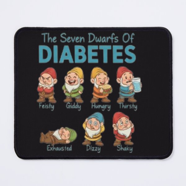 Item preview, The Seven Dwarfs of Diabetes – Glucose Moods designed and sold by DiabetesPrints.