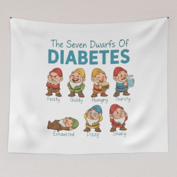 Item preview, The Seven Dwarfs of Diabetes – Glucose Moods designed and sold by DiabetesPrints.