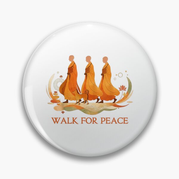 Item preview, Walk for Peace Monks with Aloka Dog designed and sold by CristHuds.