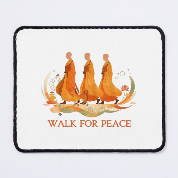 Item preview, Walk for Peace Monks with Aloka Dog designed and sold by CristHuds.