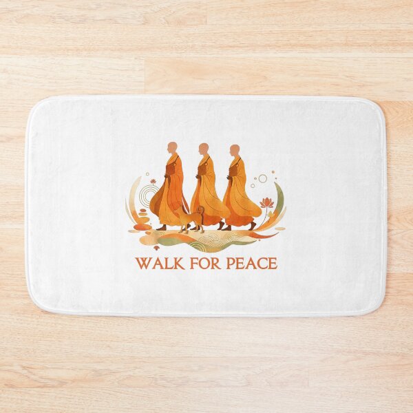 Item preview, Walk for Peace Monks with Aloka Dog designed and sold by CristHuds.