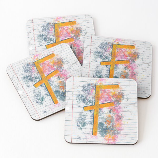 Item preview, Abstract Letter F Splatter - Vibrant Notebook Initial Art designed and sold by TheArtOfTreble.