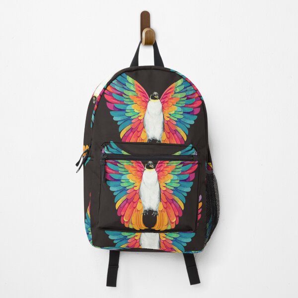 Item preview, Believe in Magic - Flying Penguin with Colorful Feathers designed and sold by Mini Pixel Perfect Co..