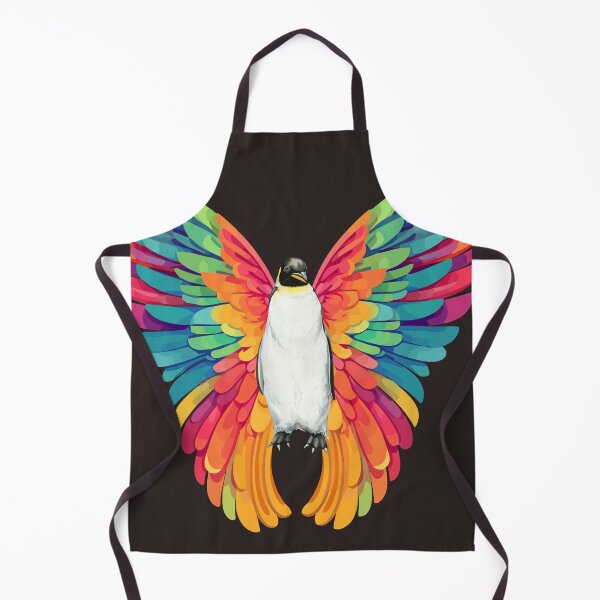 Item preview, Believe in Magic - Flying Penguin with Colorful Feathers designed and sold by Mini Pixel Perfect Co..