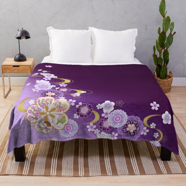 Item preview, Japanese Lavender & Purple Sakura Floral Pattern designed and sold by Sanagiatelier.