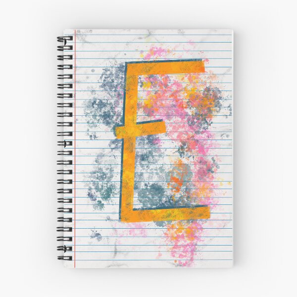 Item preview, Abstract Letter E Splatter - Vibrant Notebook Initial Art designed and sold by TheArtOfTreble.