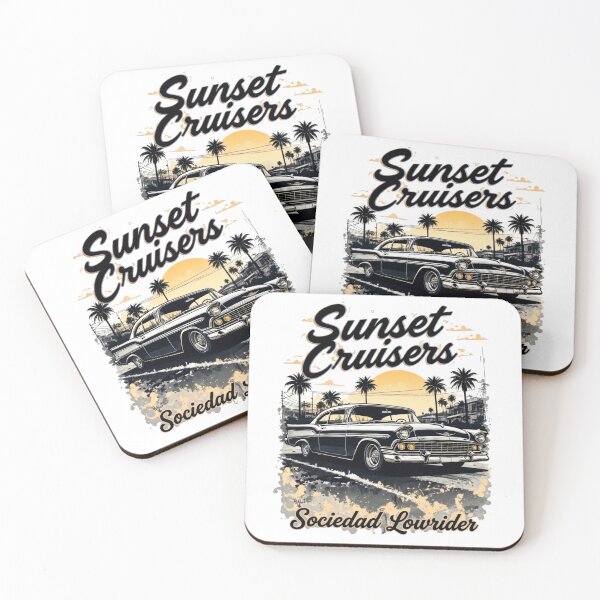 Item preview, Sunset Cruisers Lowrider Society – Classic Chicano Car Club Script Design designed and sold by Mahilis.