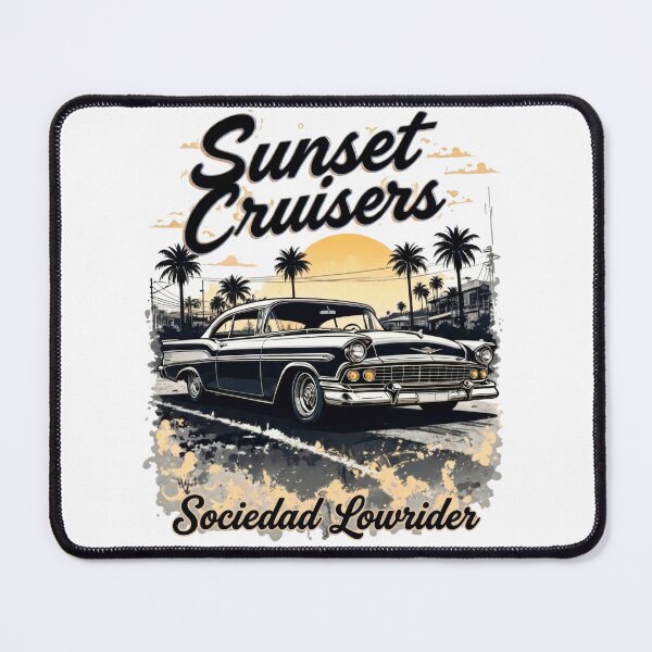 Item preview, Sunset Cruisers Lowrider Society – Classic Chicano Car Club Script Design designed and sold by Mahilis.