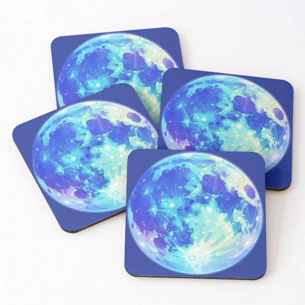 Item preview, Anime Blue Moon Aesthetic Celestial Dreamcore Art V1 designed and sold by Crystal Moon.