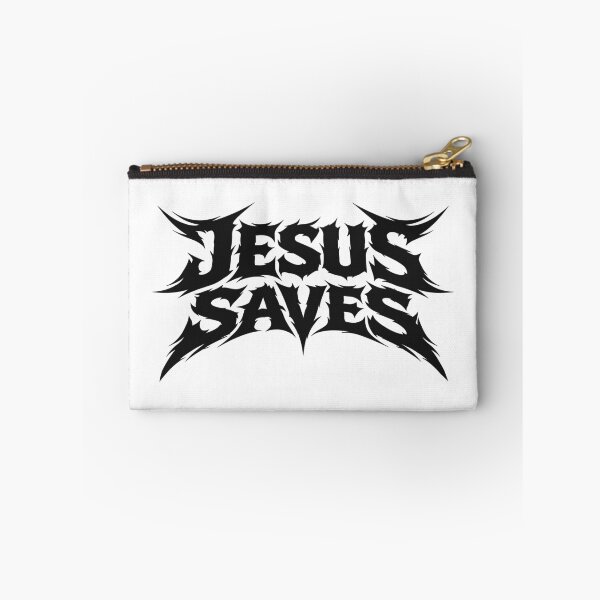 Item preview, Jesus Saves Heavy Metal Text Design designed and sold by Eh Plus Designs.